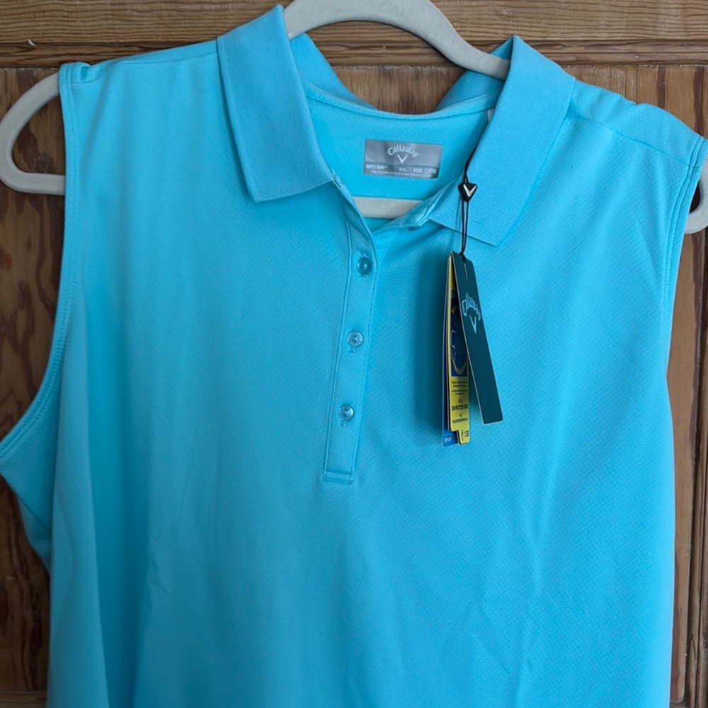 Callaway Blue Polo Shirt with Polo Collar